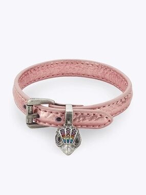 Kurt Geiger London Metallic Pink Leather Eagle Bracelet